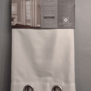 Long white curtain panels (set of 2)